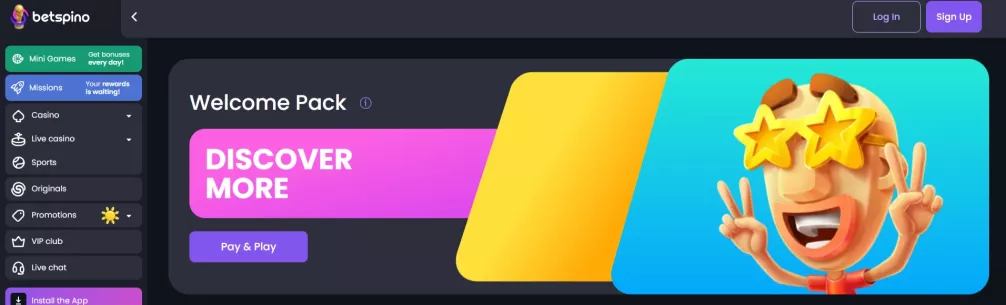 Betspino Casino — 200% tot €1.000 + 150 Gratis Spins welkomstbonus voor Nederlandse spelers